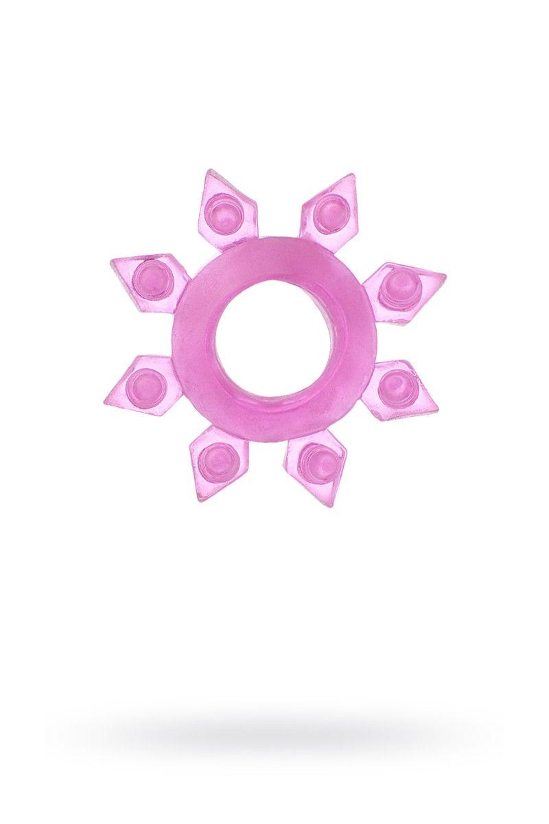 Розовое гелевое эрекционное кольцо-звезда