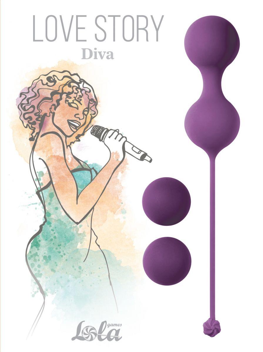Набор фиолетовых вагинальных шариков Love Story Diva