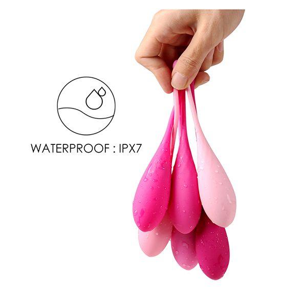 Набор из 6 розовых вагинальных шариков FemmeFit Pelvic Muscle Training Set