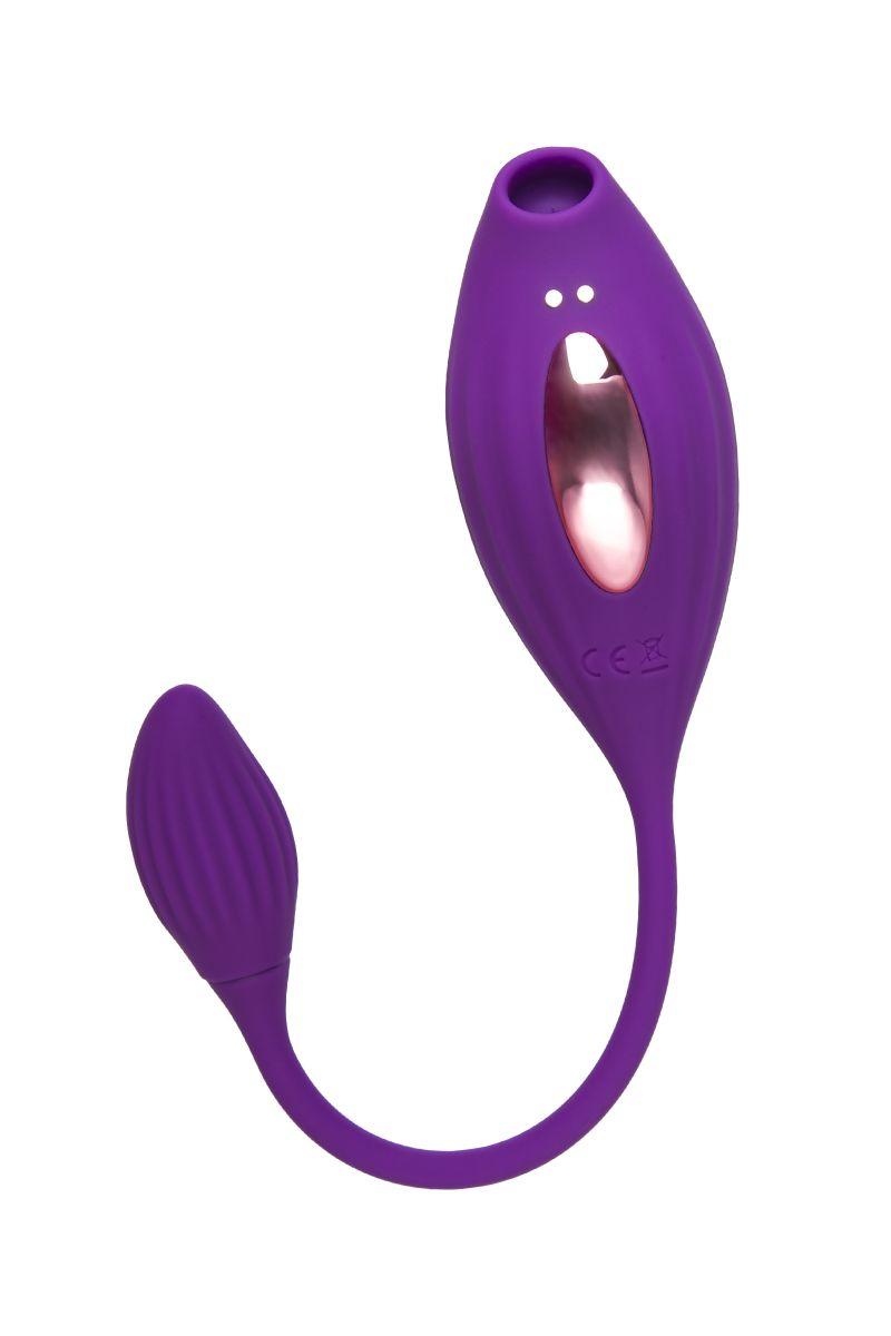 Фиолетовый вакуумный стимулятор клитора Ginny с виброяйцом